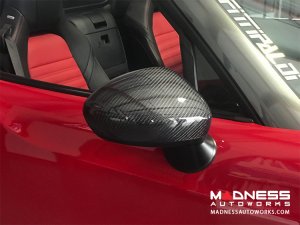 FIAT 124 Mirror Covers - Carbon Fiber - Feroce